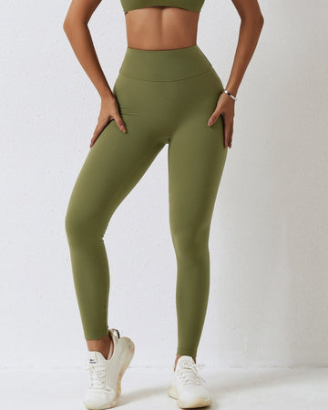 naked scrunch leggings - organic green