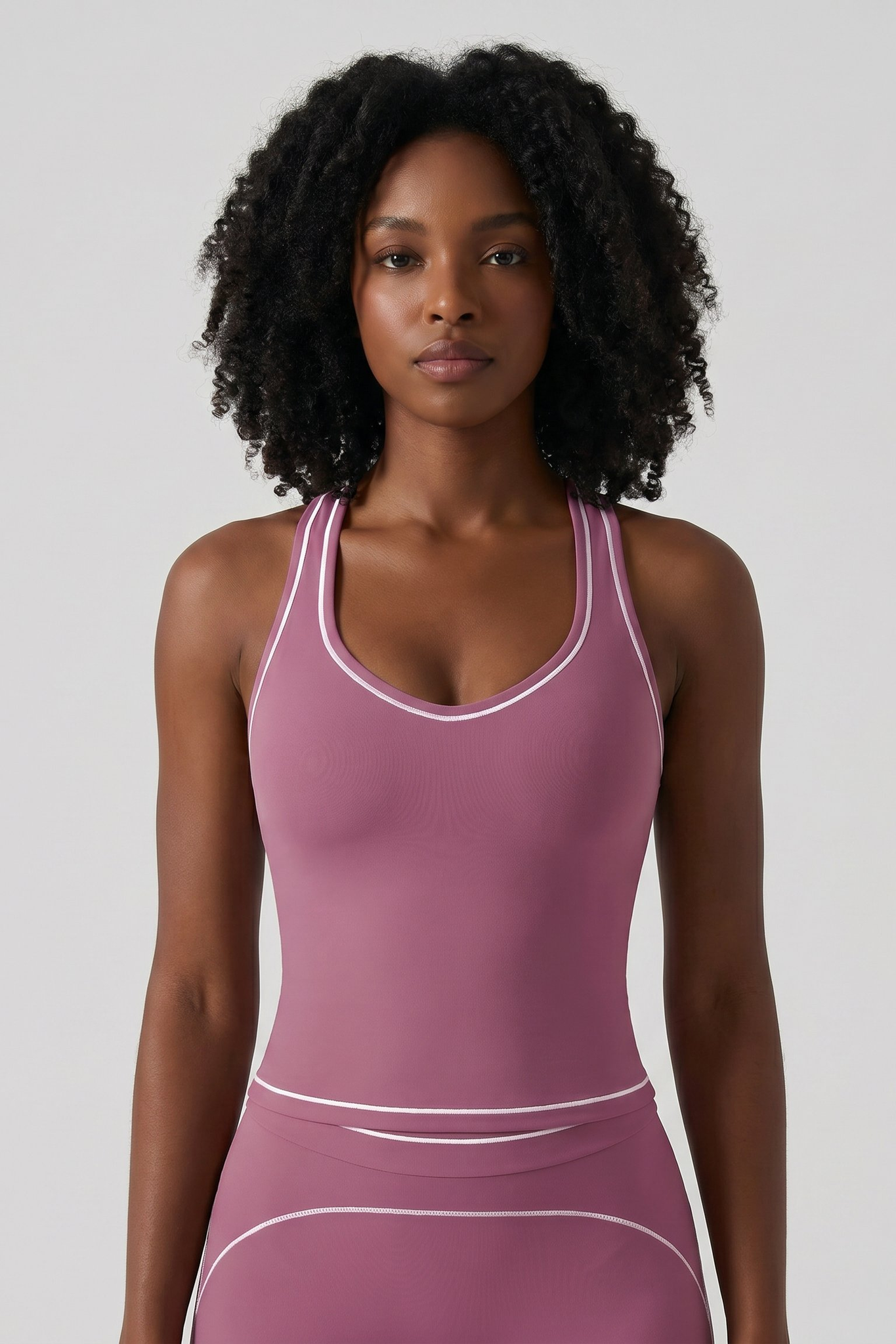 Formé Scoop-Neck Tank Top in Mauve