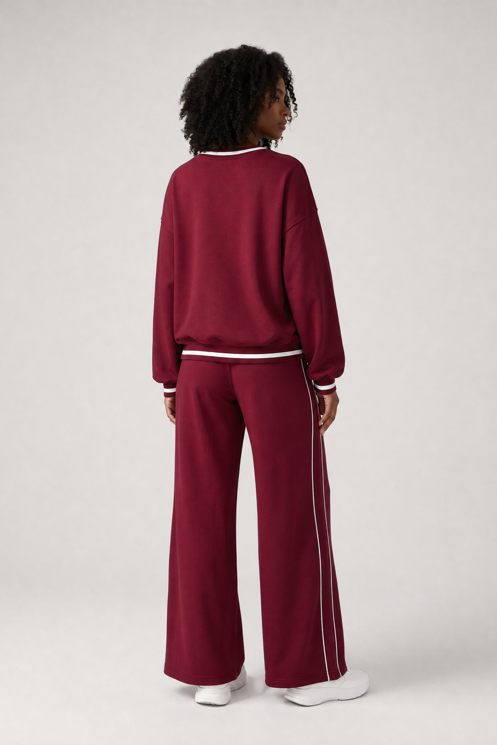 Formé Wide Leg Sweatpants in Cherry