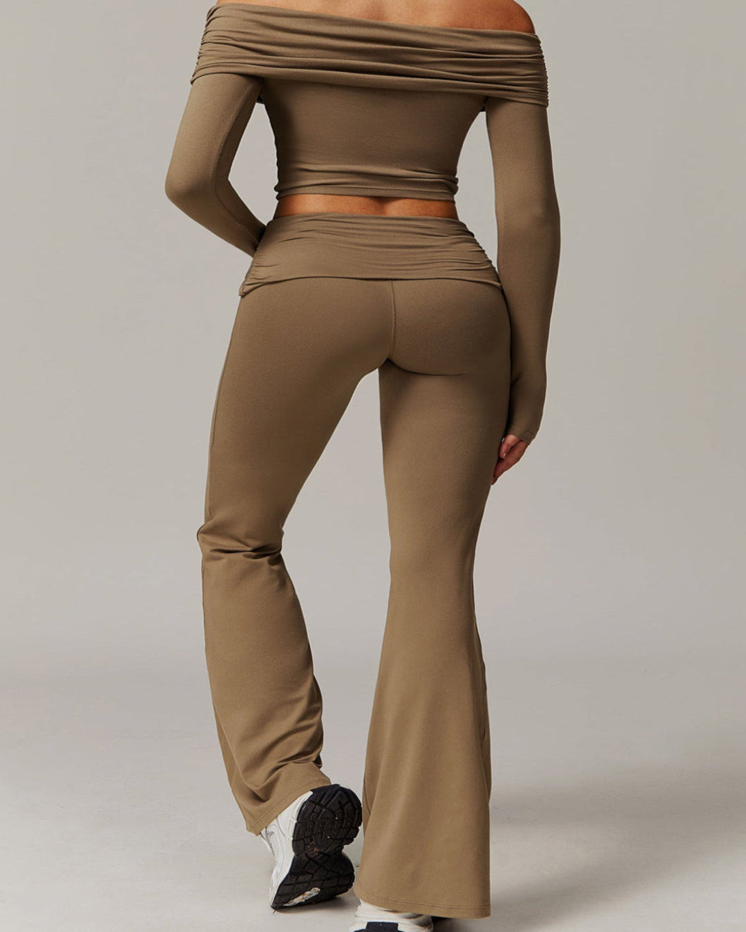 FOLDED HIGH WAIST FLARED PANTS