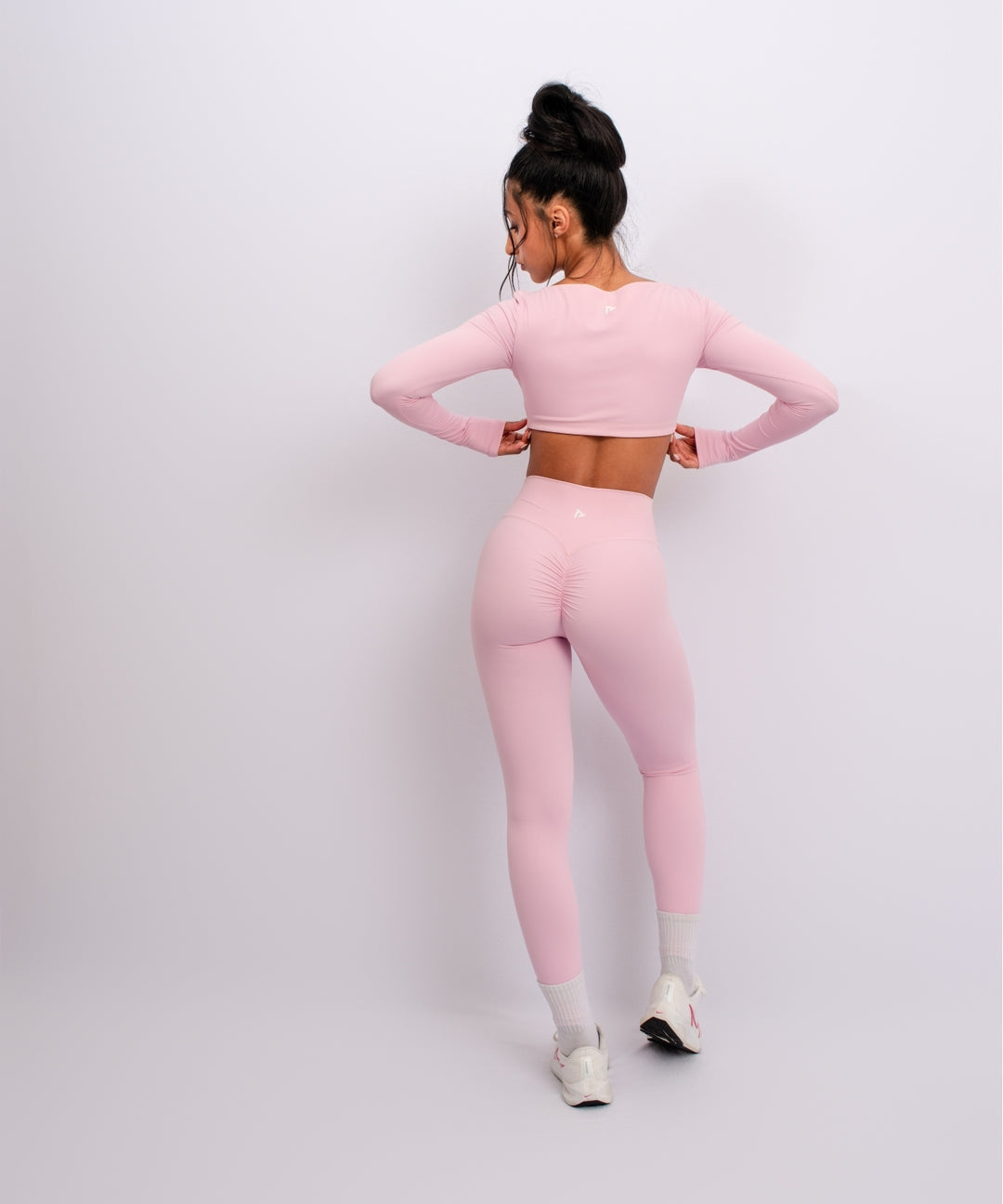Square Neck Long Sleeve Crop Top
