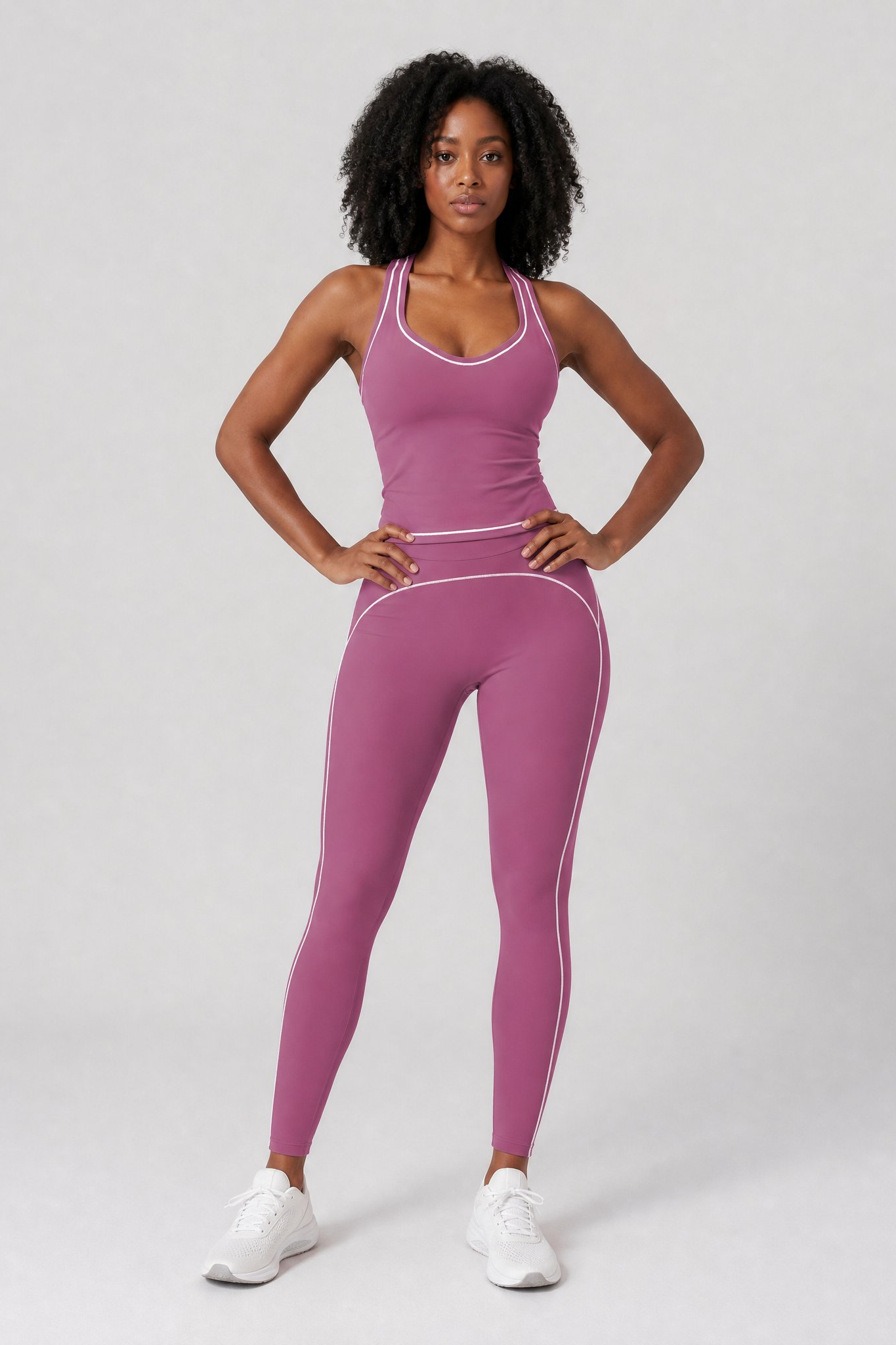 Formé Scoop-Neck Tank Top in Mauve