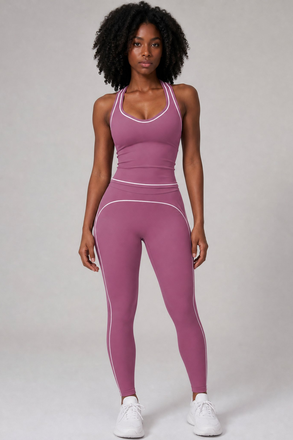 Formé Scoop-Neck Tank Top in Mauve
