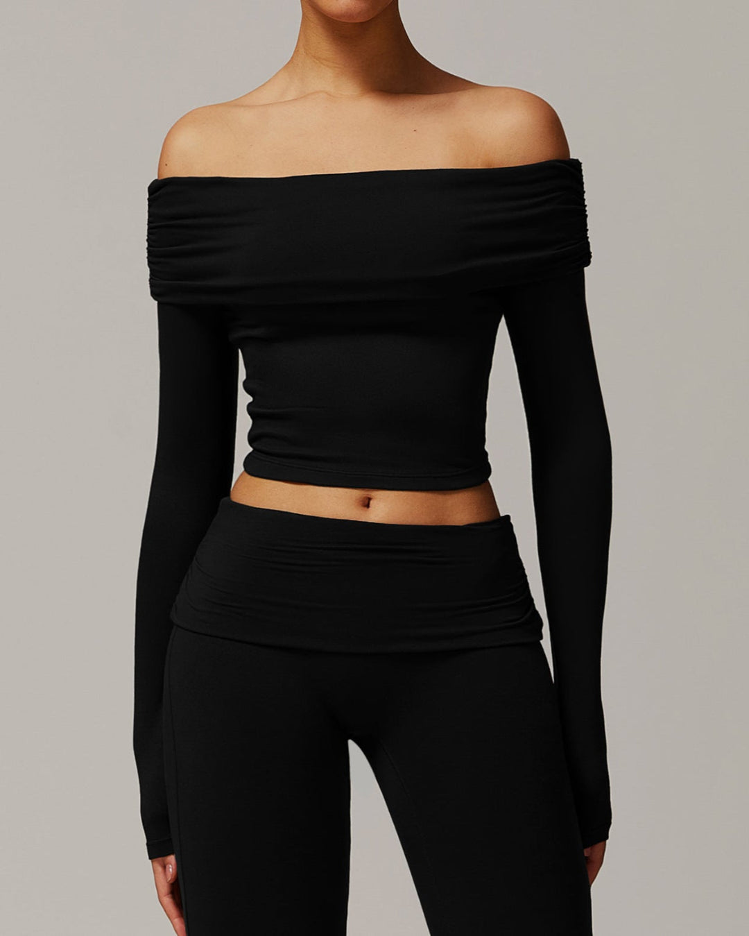 black long sleeve top