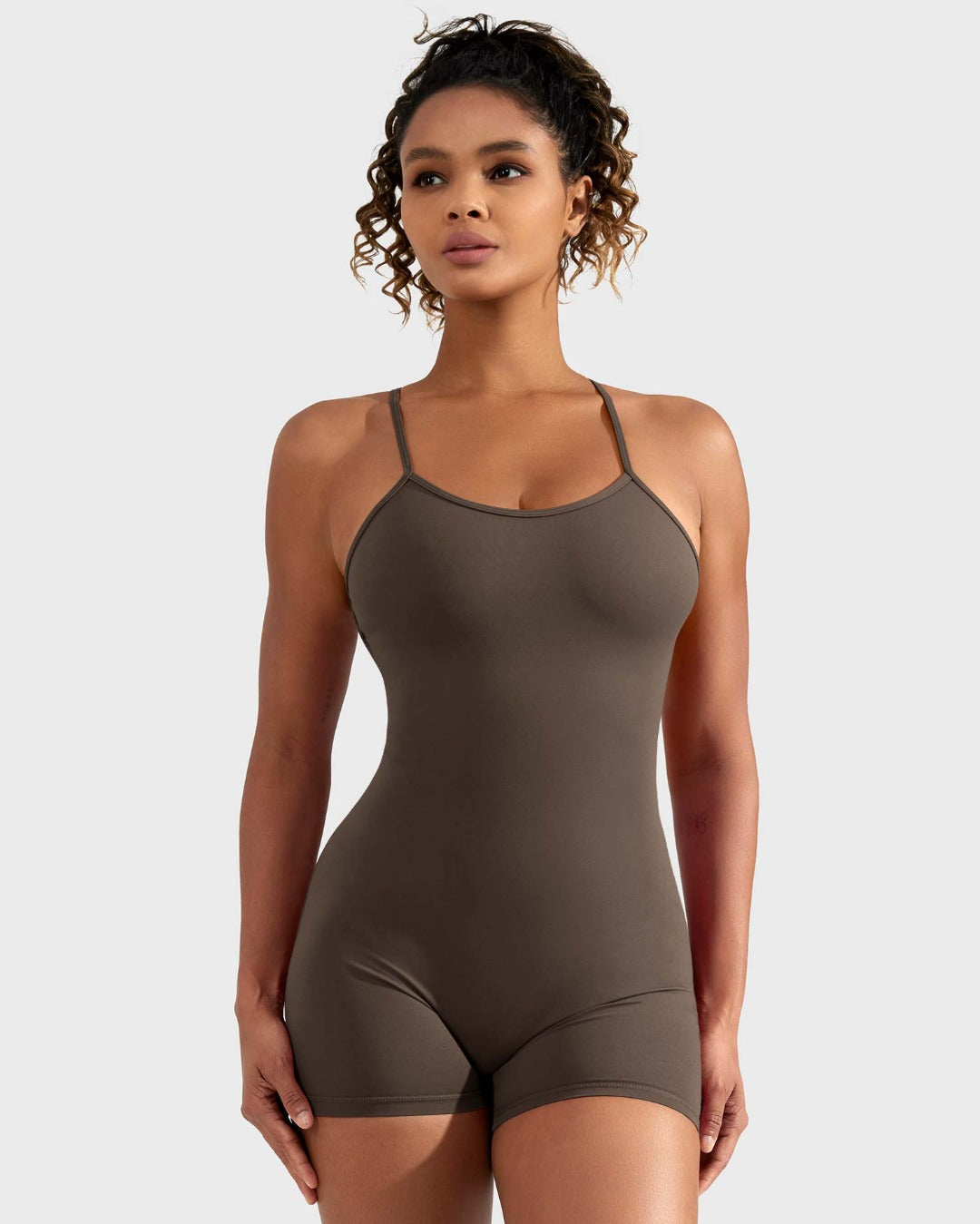 Crisscross V-Back Romper