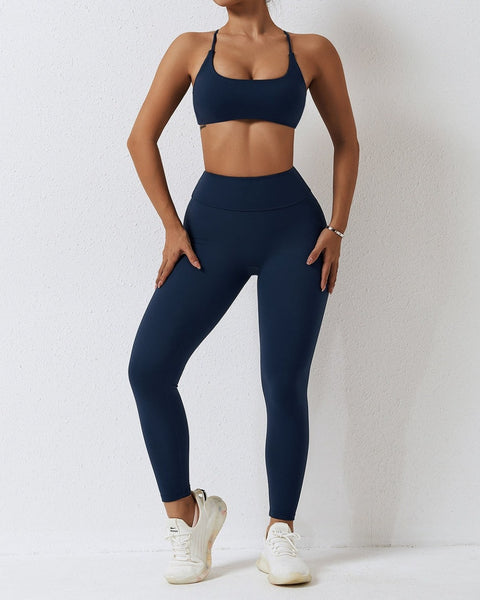 Navy | Ankle Length Leggings | WoolOvers US