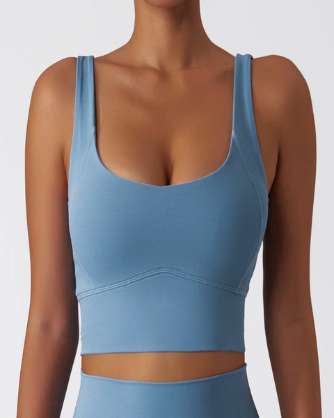 asymmetrical one shoulder sports bra - cream